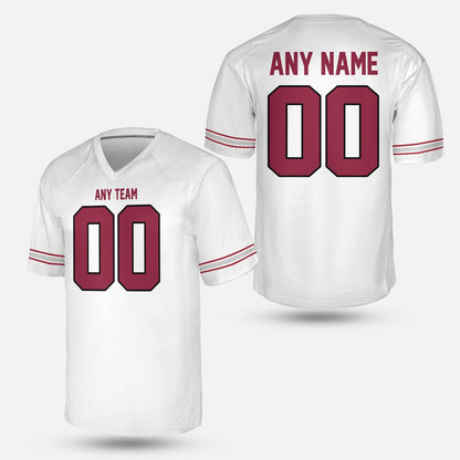 Custom Football Jersey – Desert Red & White Retro | Personalized American Game Day Jersey – Vintage Arizona Jersey – Unisex Adult Sizes