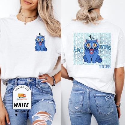 Kpop Demon Hunters Tiger Shirt, Kpop Movie Fan Gift Derpy the Tiger And Bird Demon Hunter Tiger Shirt, Hunters Tiger Fan, Animal Shirt