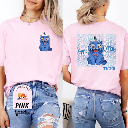 Kpop Demon Hunters Tiger Shirt, Kpop Movie Fan Gift Derpy the Tiger And Bird Demon Hunter Tiger Shirt, Hunters Tiger Fan, Animal Shirt