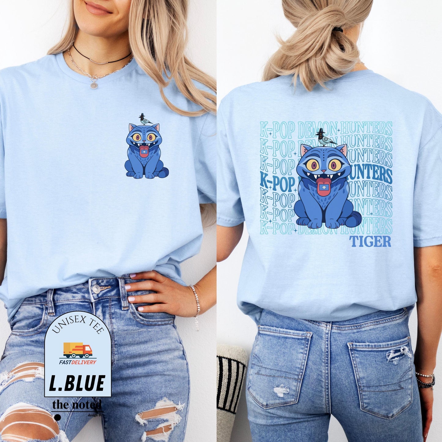 Kpop Demon Hunters Tiger Shirt, Kpop Movie Fan Gift Derpy the Tiger And Bird Demon Hunter Tiger Shirt, Hunters Tiger Fan, Animal Shirt