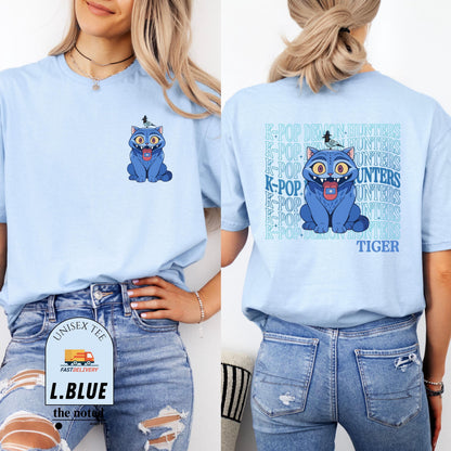 Kpop Demon Hunters Tiger Shirt, Kpop Movie Fan Gift Derpy the Tiger And Bird Demon Hunter Tiger Shirt, Hunters Tiger Fan, Animal Shirt