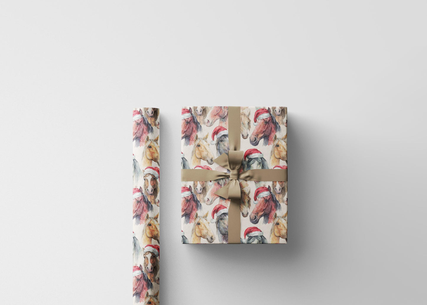 Horse Lover Xmas Wrapping, Equestrian Winter Gift Wrap, Holiday Horse Print Paper, Riding Christmas Wrap, Cowgirl Festive Paper