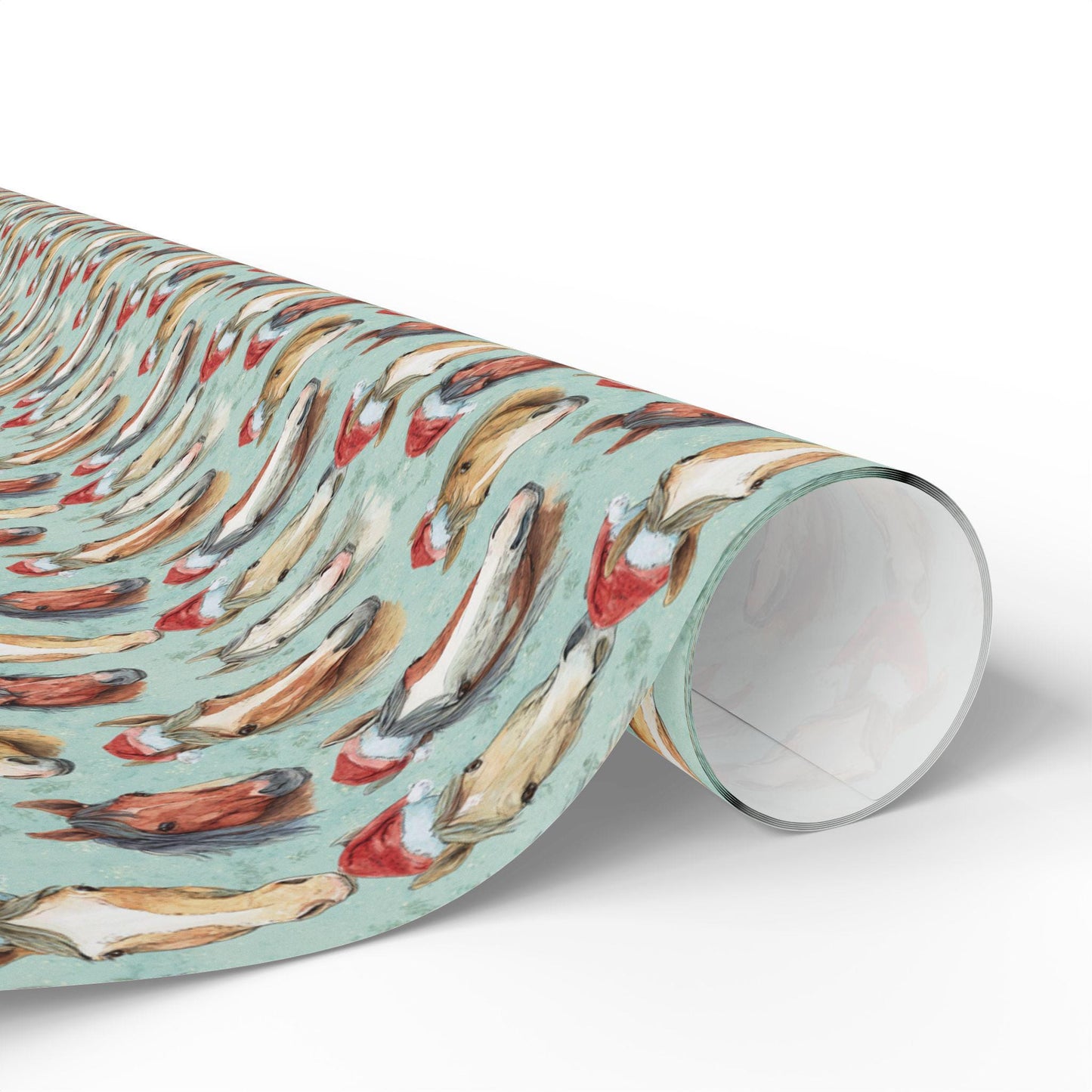 Equestrian Christmas Gift Wrap, Horse Lover Wrapping Paper, Cowgirl Winter Holiday Wrap, Riding Scene Present Paper