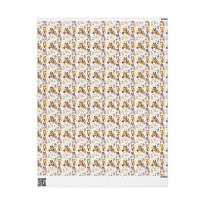 Horse Birthday Wrapping Paper, Gift Wrap for Horse Lover, Equestrian Birthday Present Wrap, Pony Themed Gift Paper