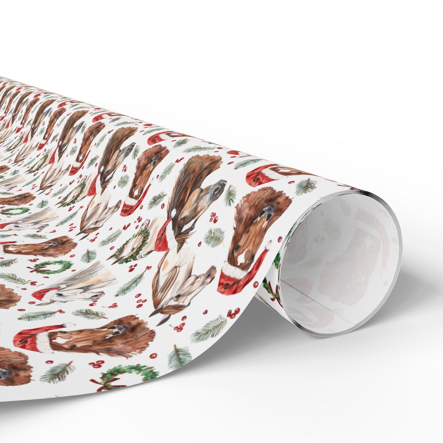 Cowgirl Christmas Wrap, Horse Winter Gift Paper, Equestrian Holiday Wrapping, Festive Rider Present Wrap, Horse Lover Xmas Sheet