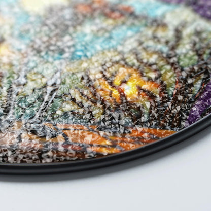 Skeleton Playing Violin Spooky Stained Glass Suncatcher Halloween Gothic Gift