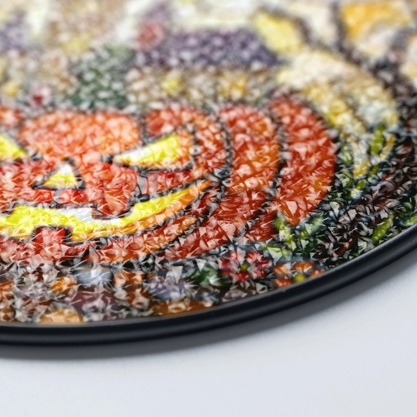 Haunted house pumpkin stained glass suncatcher Halloween window decor gift for spooky season lovers