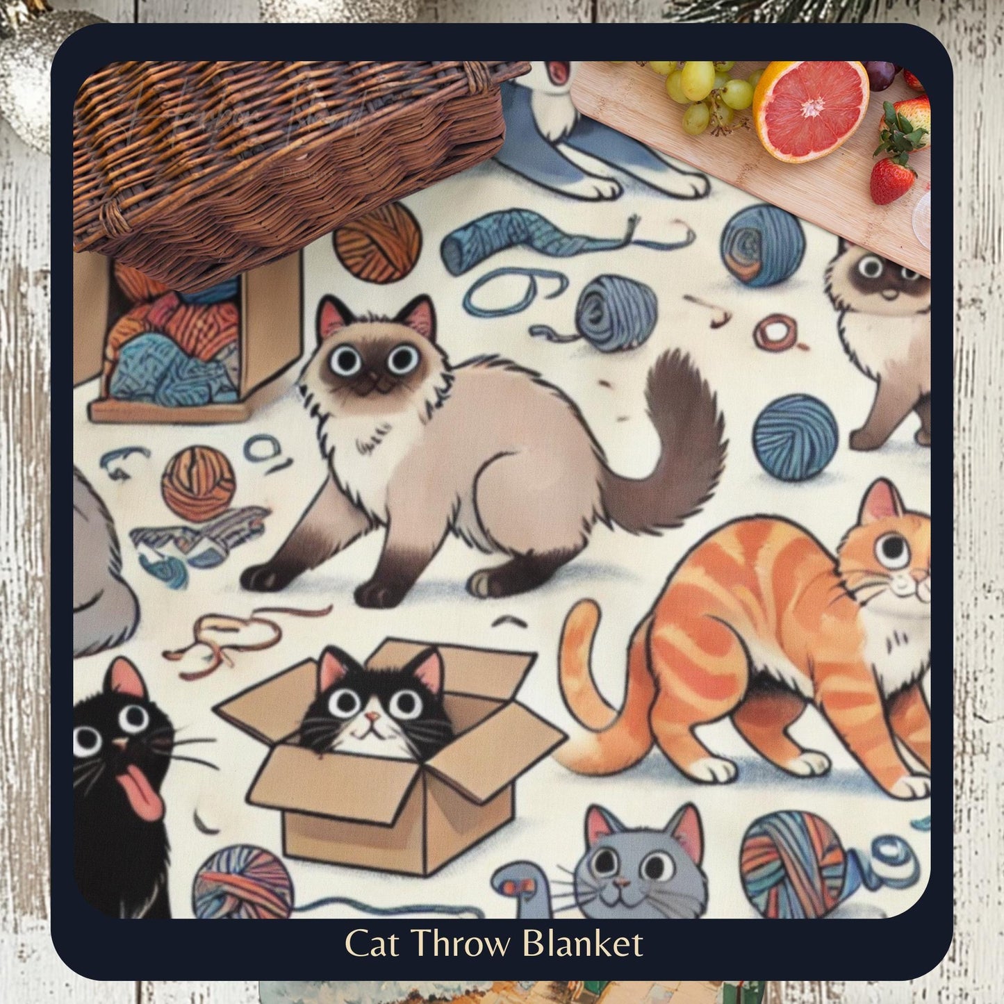 Cat Blanket for Cat Lovers, Sherpa Throw Blanket, Cat Themed Gift, Gift for Reader, Cat Mom or Dad, Pet Owner Gift by Harbor Island Decor