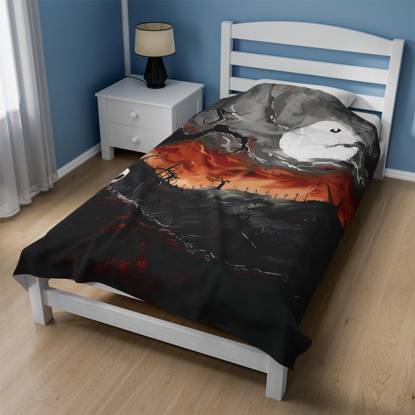 Dark Academia Decorative Blanket, Witchy Aesthetics, Spooky Cozy Blanket, Gothic Blanket, Halloween Home Decoration by HarborIslandDecor