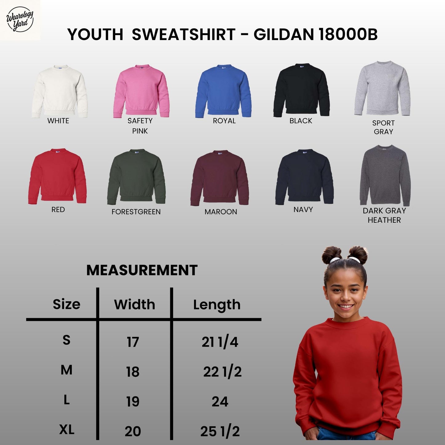 Chicago Bears Sweatshirt - Gildan Football Crewneck