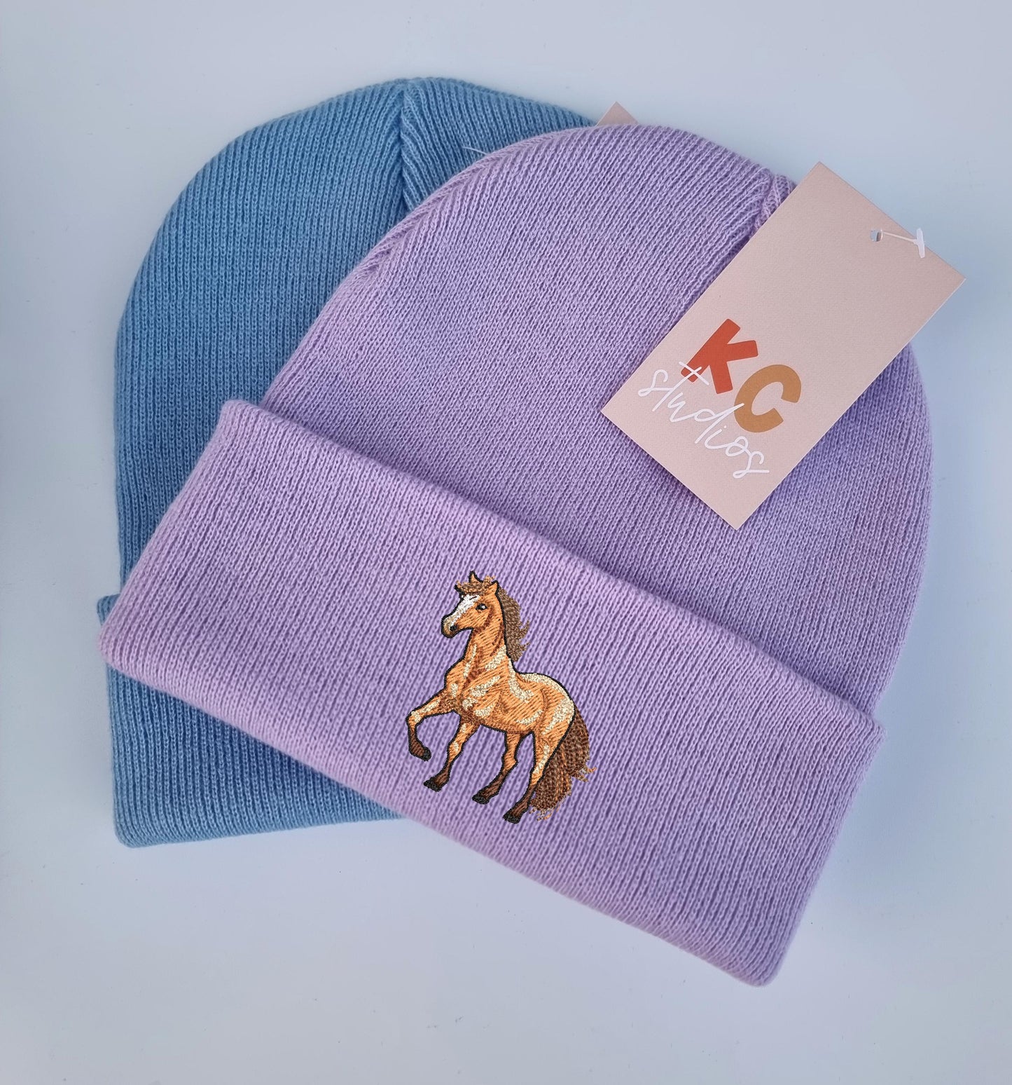 Lovely Horse Embroidered Beanie - More Colours - Free Delivery - Farm Animal Foal Pony Horses