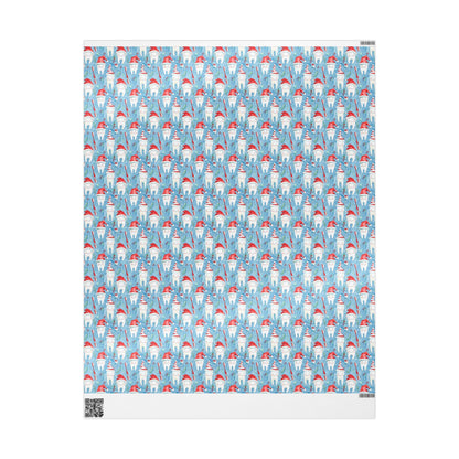 Dentist Appreciation Gift Wrap, Dental Pattern Paper, Unique Tooth Design Christmas Fun Gift Wrap for Dental Office Dentist and Hygienists