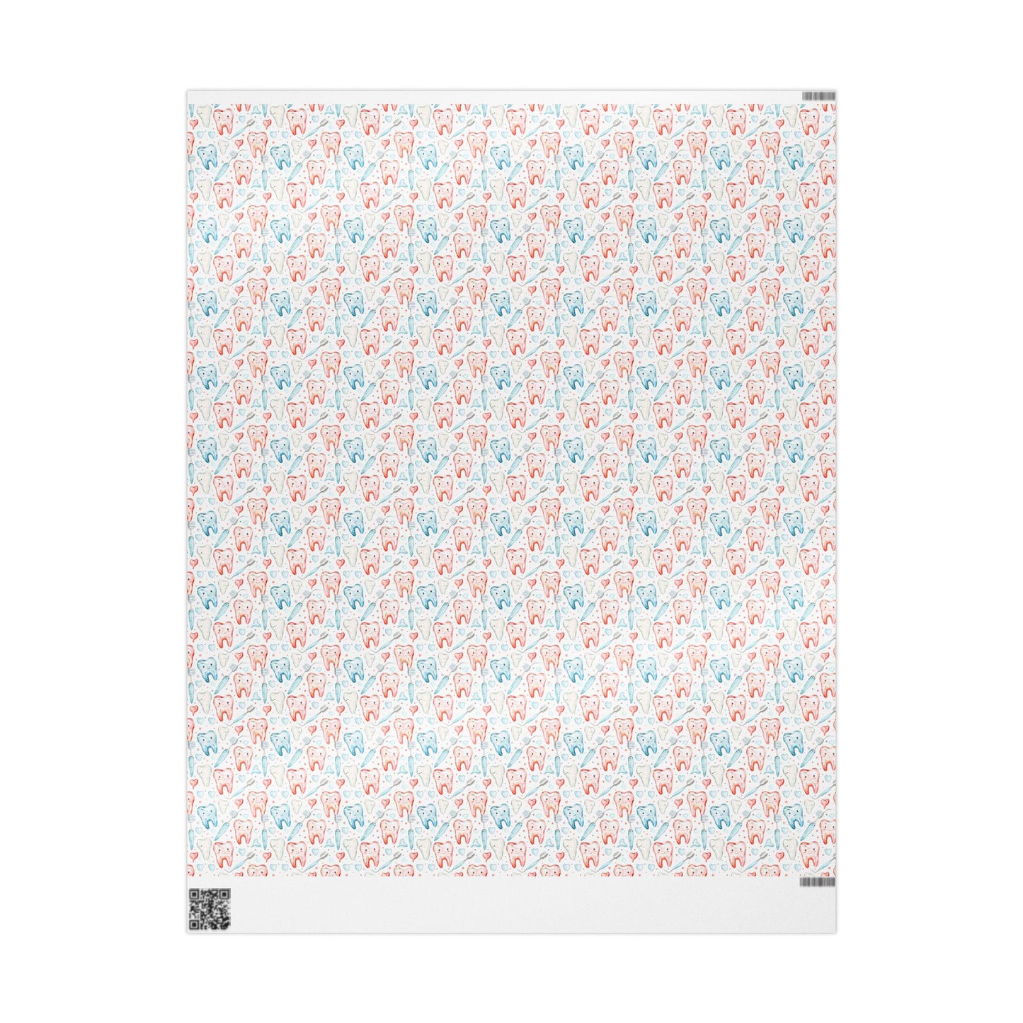 Professional Dentist Gift Wrap, Tooth Pattern Paper, Office Use Fun Gift Wrap for Dental Office Dentist and Hygienists