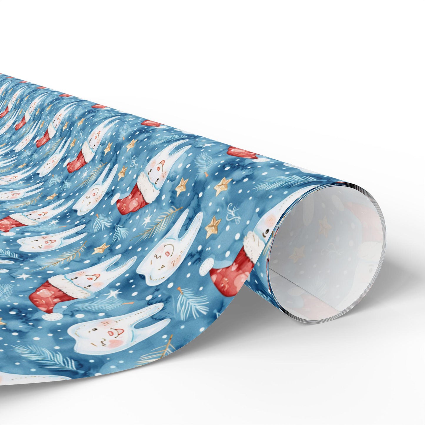 Tooth Print Gift Wrap, Dentist Office Decor, Dental-Themed Wrapping Christmas Fun Gift Wrap for Dental Office Dentist and Hygienists
