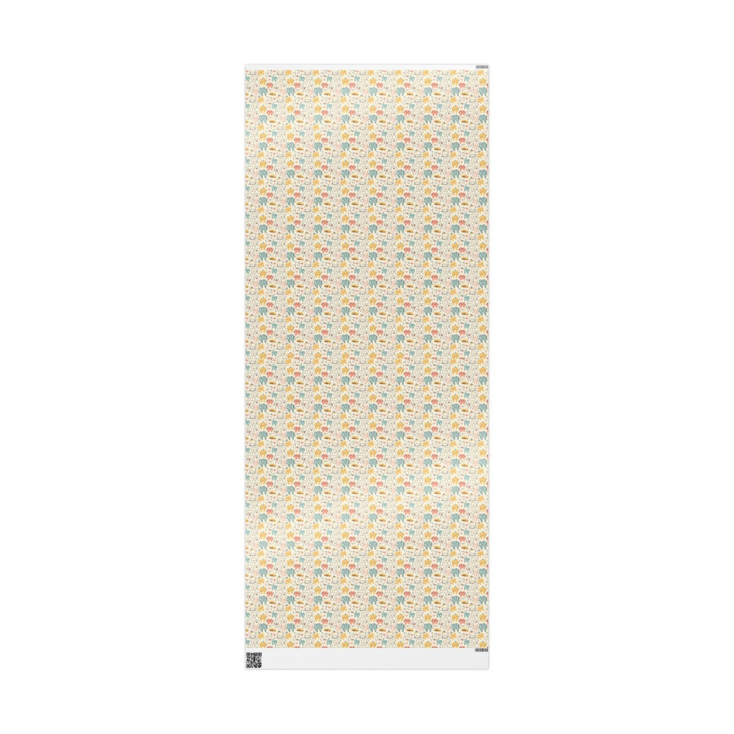 Dentist Wrapping Paper, Tooth Pattern Gift Wrap, Orthodontist Print Design Fun Gift Wrap for Dental Office Dentist and Hygienists