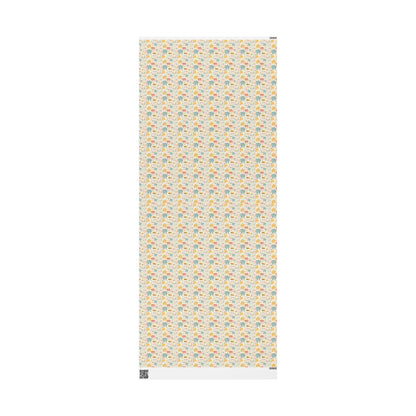 Dentist Wrapping Paper, Tooth Pattern Gift Wrap, Orthodontist Print Design Fun Gift Wrap for Dental Office Dentist and Hygienists