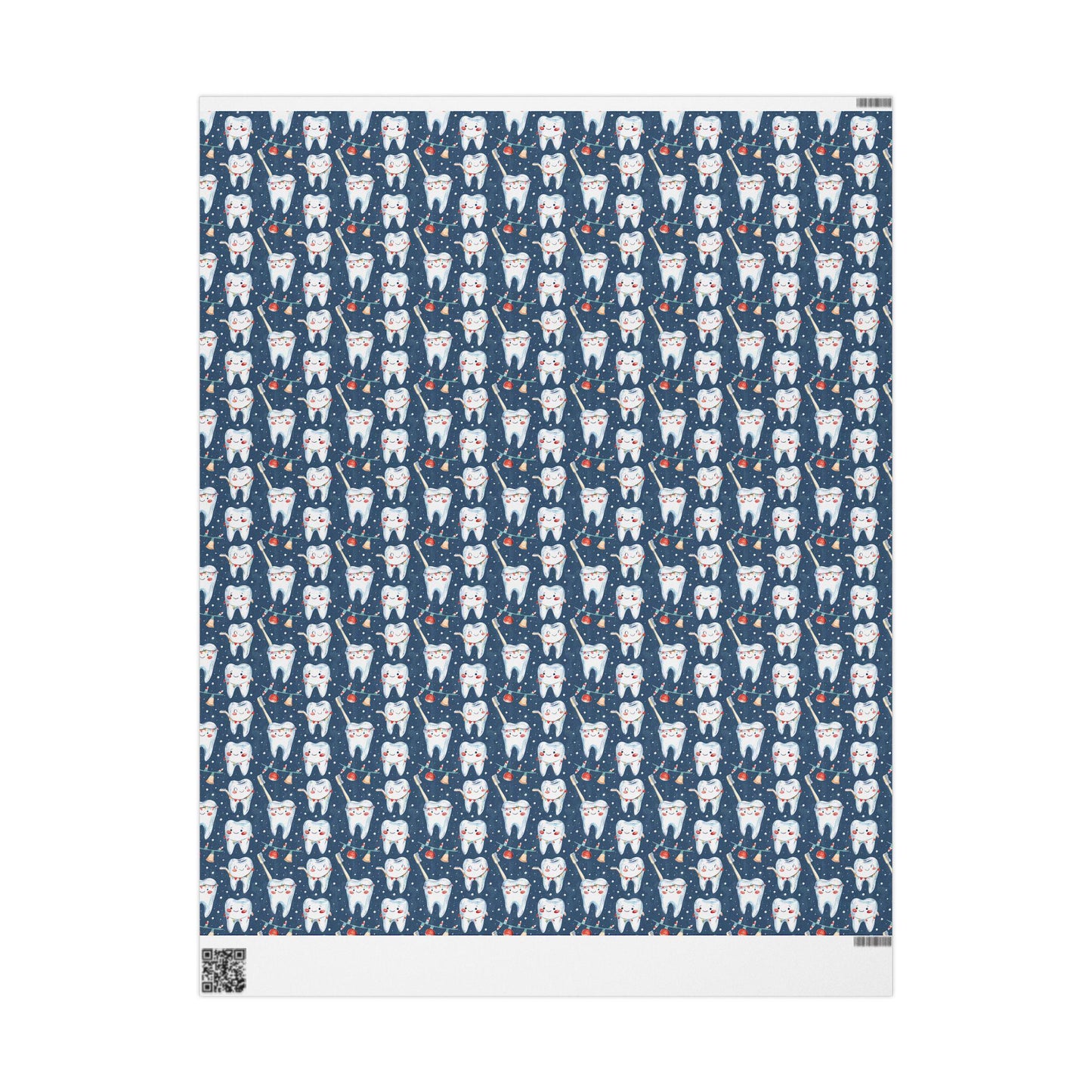 Orthodontist Wrapping Paper, Dentist Gift Wrap, Modern Tooth Design Holiday Fun Gift Wrap for Dental Office Dentist and Hygienists