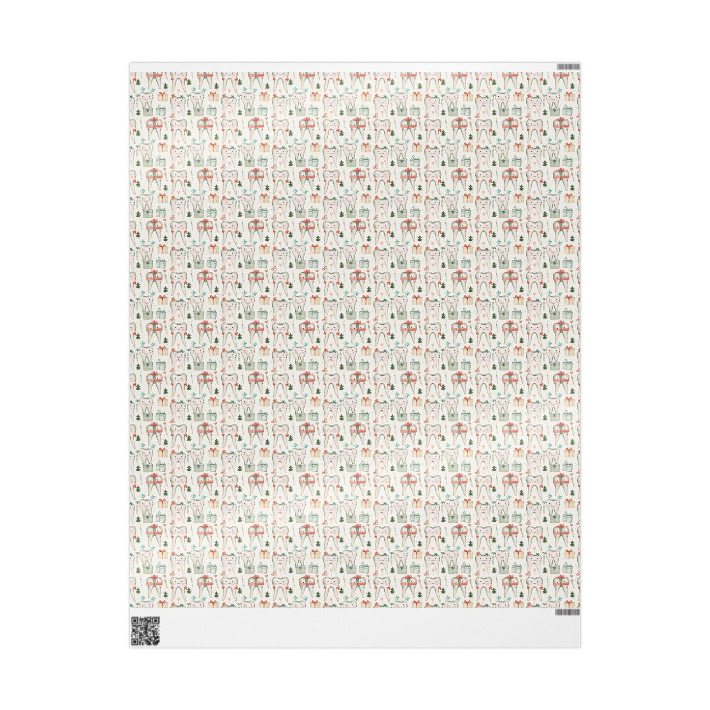Dentist Gift Wrap, Minimal Tooth Pattern Paper, Dental Professional Gift Christmas Fun Gift Wrap for Dental Office Dentist and Hygienists