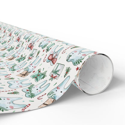 Dentist Wrapping Paper, Tooth Pattern Gift Wrap, Orthodontist Print Design Christmas Fun Gift Wrap for Dental Office Dentist and Hygienists