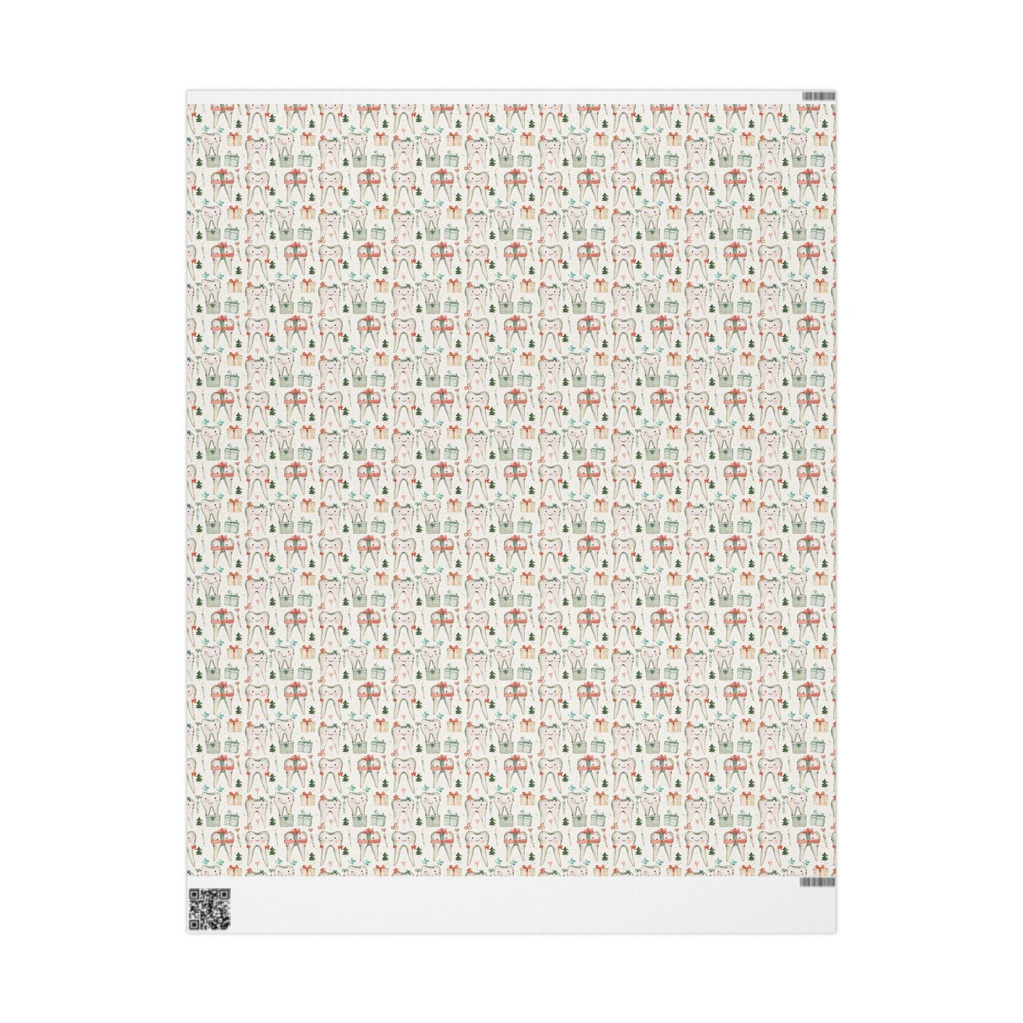 Dentist Gift Wrap, Minimal Tooth Pattern Paper, Dental Professional Gift Christmas Fun Gift Wrap for Dental Office Dentist and Hygienists