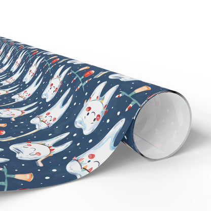 Orthodontist Wrapping Paper, Dentist Gift Wrap, Modern Tooth Design Holiday Fun Gift Wrap for Dental Office Dentist and Hygienists