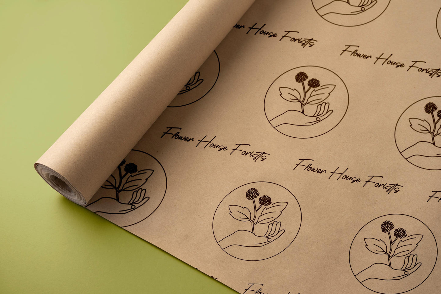 Personalised Florist Kraft Paper, Packing Paper, Branded Packaging, Your Logo, Paper 90gsm, Small Business, Tissue paper, Recyclable, Flower
