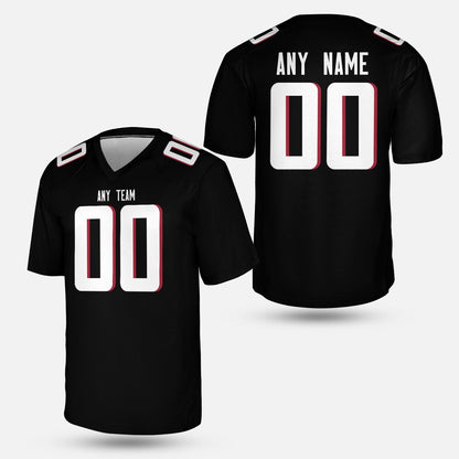 Southern Red & Black Gridiron Jersey - Custom Football Jersey – Personalized Jersey with Name and Number Atlanta Vintage Style Fan Shirt