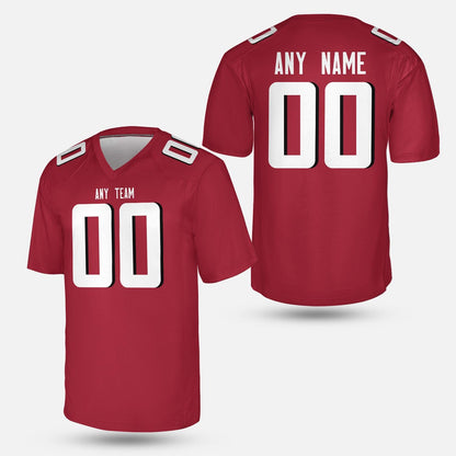 Southern Red & Black Gridiron Jersey - Custom Football Jersey – Personalized Jersey with Name and Number Atlanta Vintage Style Fan Shirt