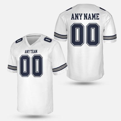 Personalize Dallas Blue and Silver Football Jersey – Lone Star Gameday Style | Custom Name & Number Shirt | Unisex Tailgate Fan Gear