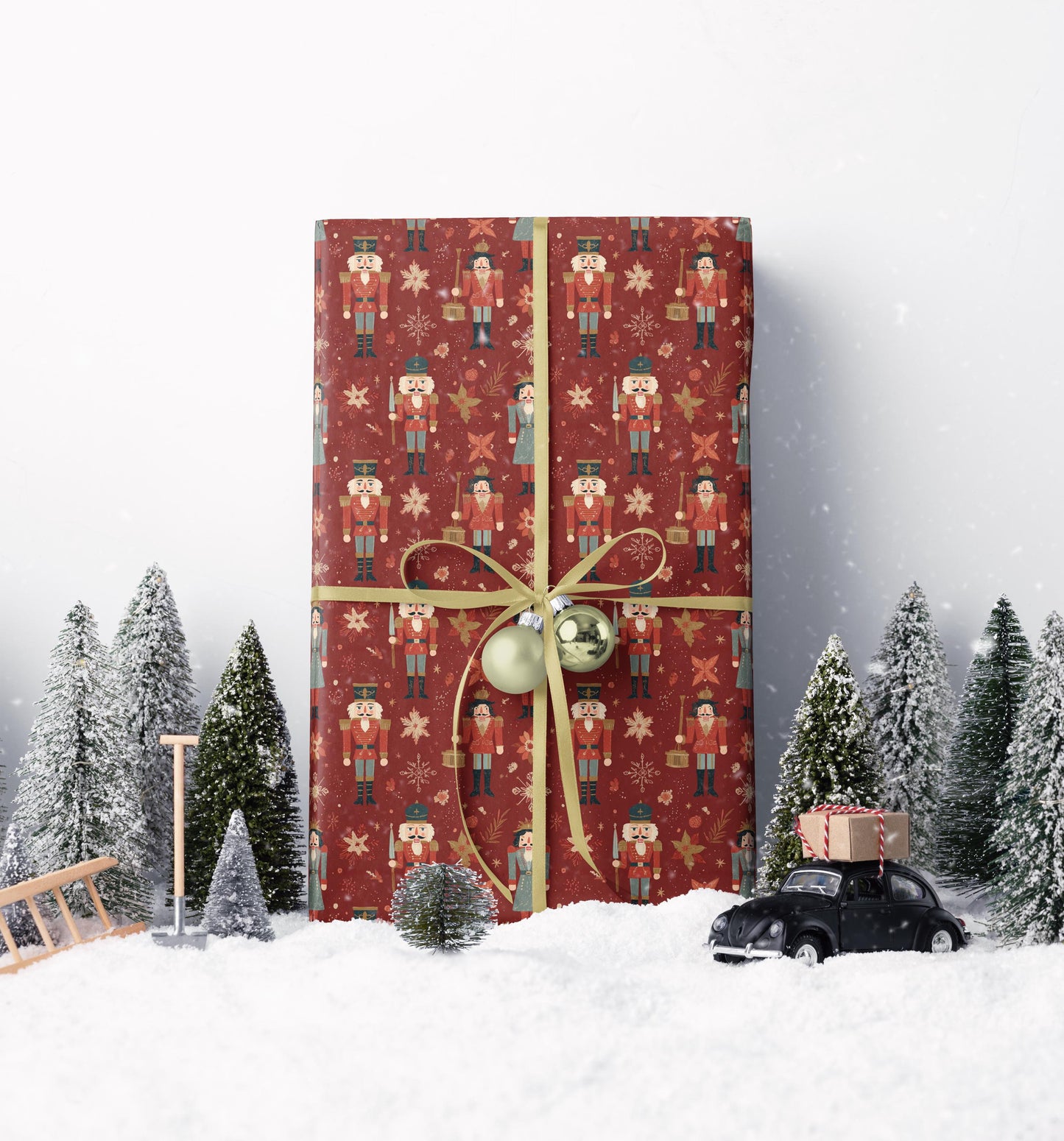Holiday Nutcracker Wrapping Paper Roll, Traditional Christmas Gift Wrap with Festive Winte-1d88-477e-ae96-42b9e29801c5_1_wrapping_paper_fill