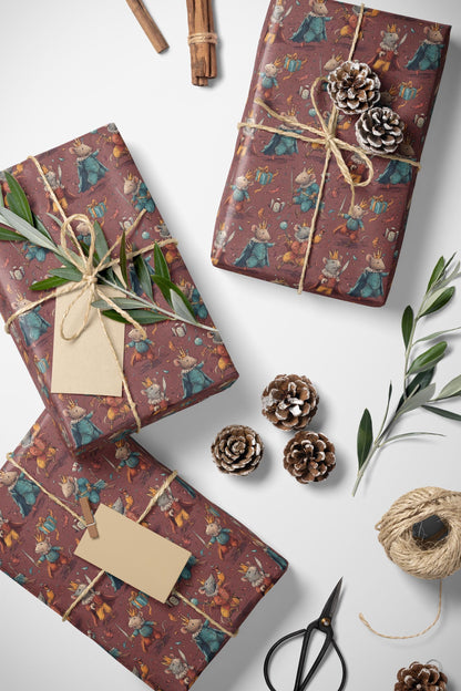 Classic Nutcracker Christmas Wrapping Paper Roll, Festive Holiday Gift Wrap for Winter Presents #7