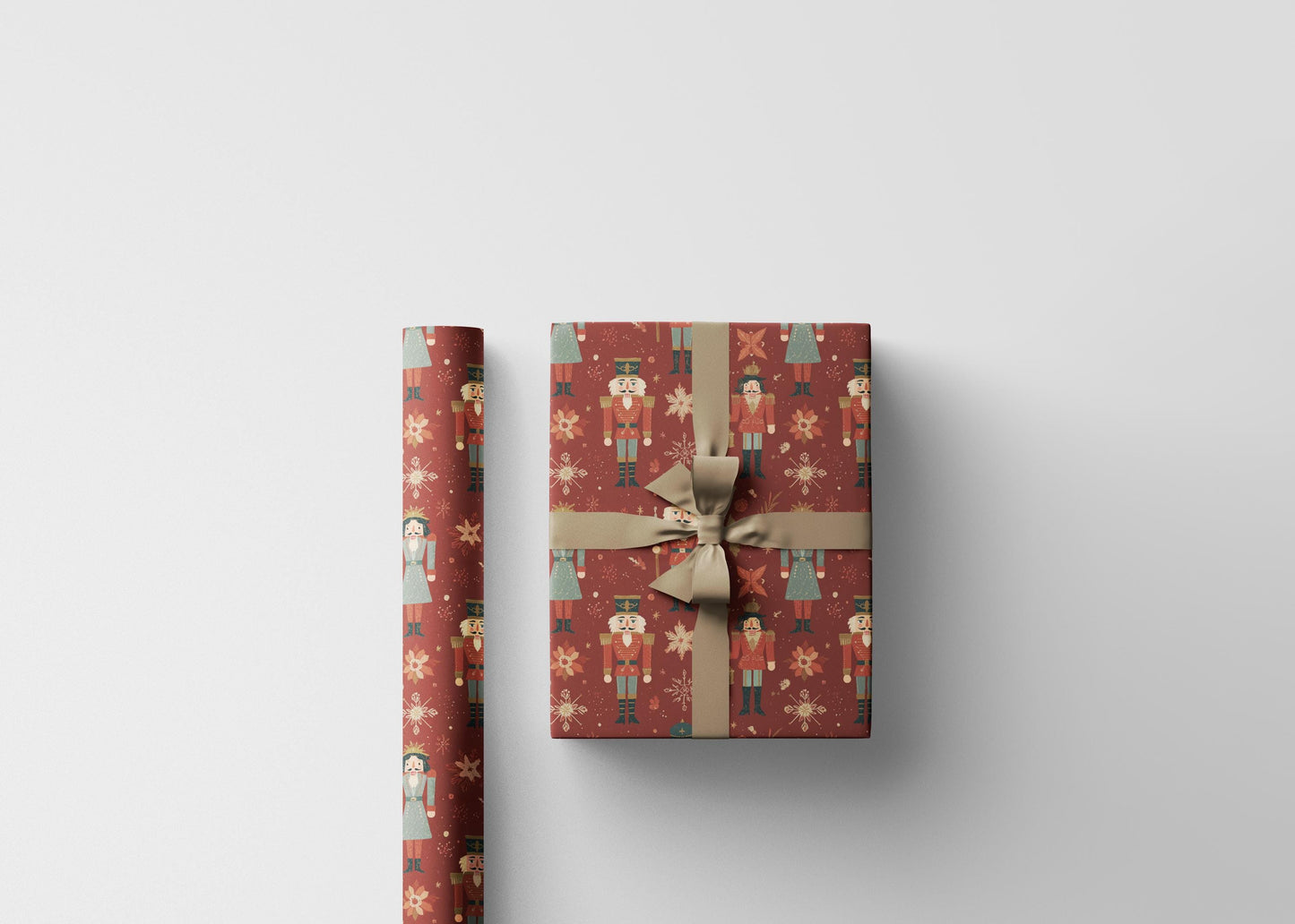 Holiday Nutcracker Wrapping Paper Roll, Traditional Christmas Gift Wrap with Festive Winte-1d88-477e-ae96-42b9e29801c5_1_wrapping_paper_fill