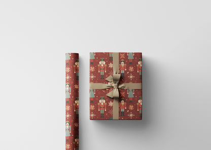Holiday Nutcracker Wrapping Paper Roll, Traditional Christmas Gift Wrap with Festive Winte-1d88-477e-ae96-42b9e29801c5_1_wrapping_paper_fill