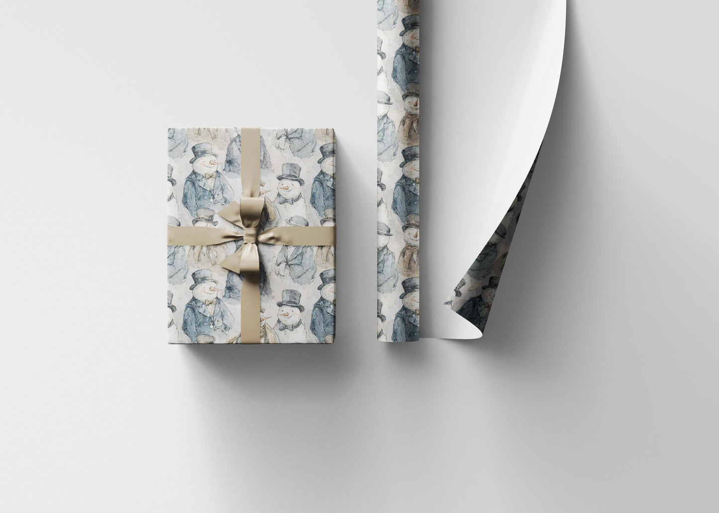 Whimsical Snowman Wrapping Paper Roll, Christmas Gift Wrap with Snowflakes and Holiday Cheer #10