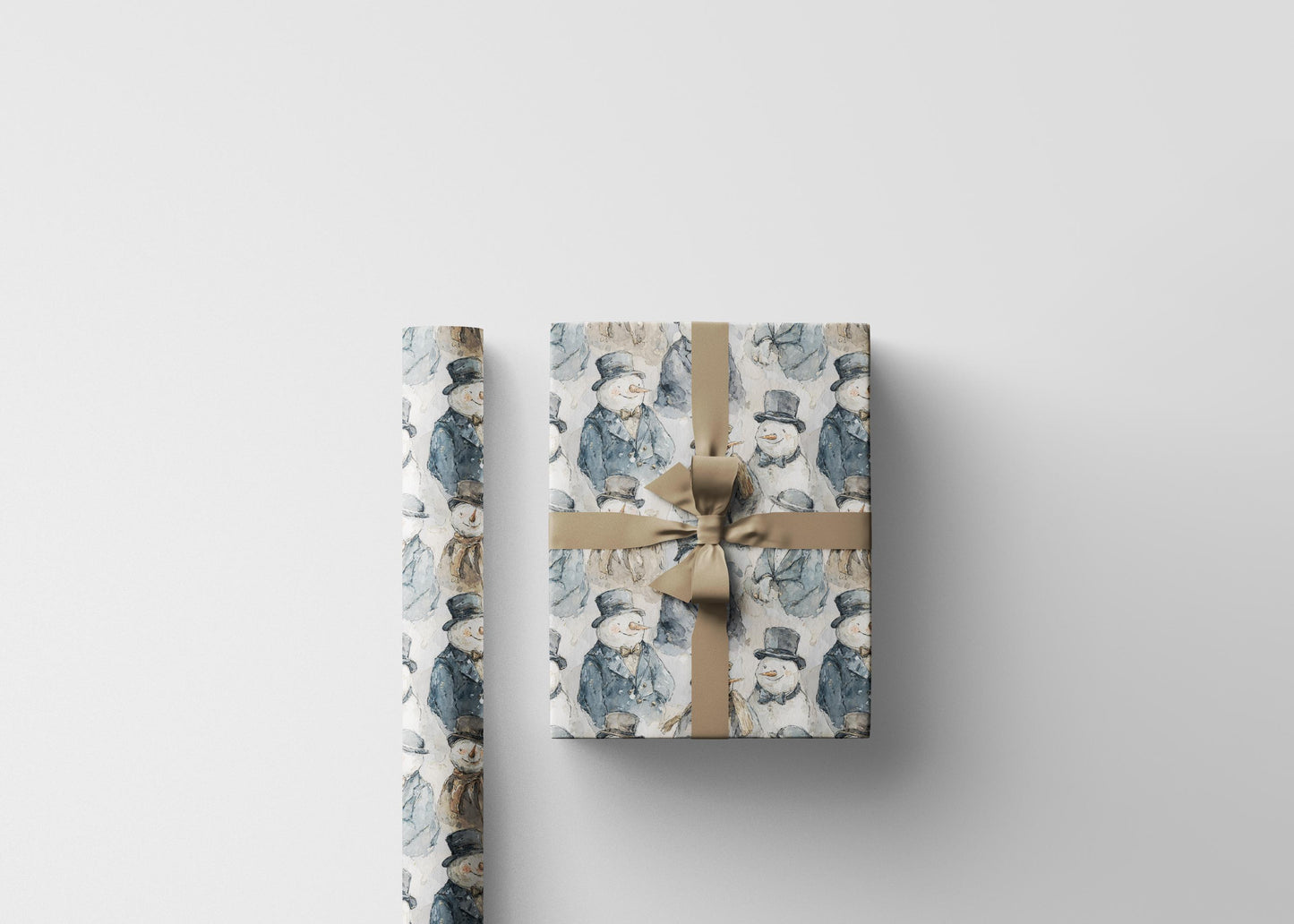 Whimsical Snowman Wrapping Paper Roll, Christmas Gift Wrap with Snowflakes and Holiday Cheer #10