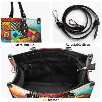 AfroNova Tote| Tote Handbag | Top-Grain Leather Handbag | Vegan Leather | Afro-Centric Bag | Custom Tote Bag | Urban Shoulder Bag