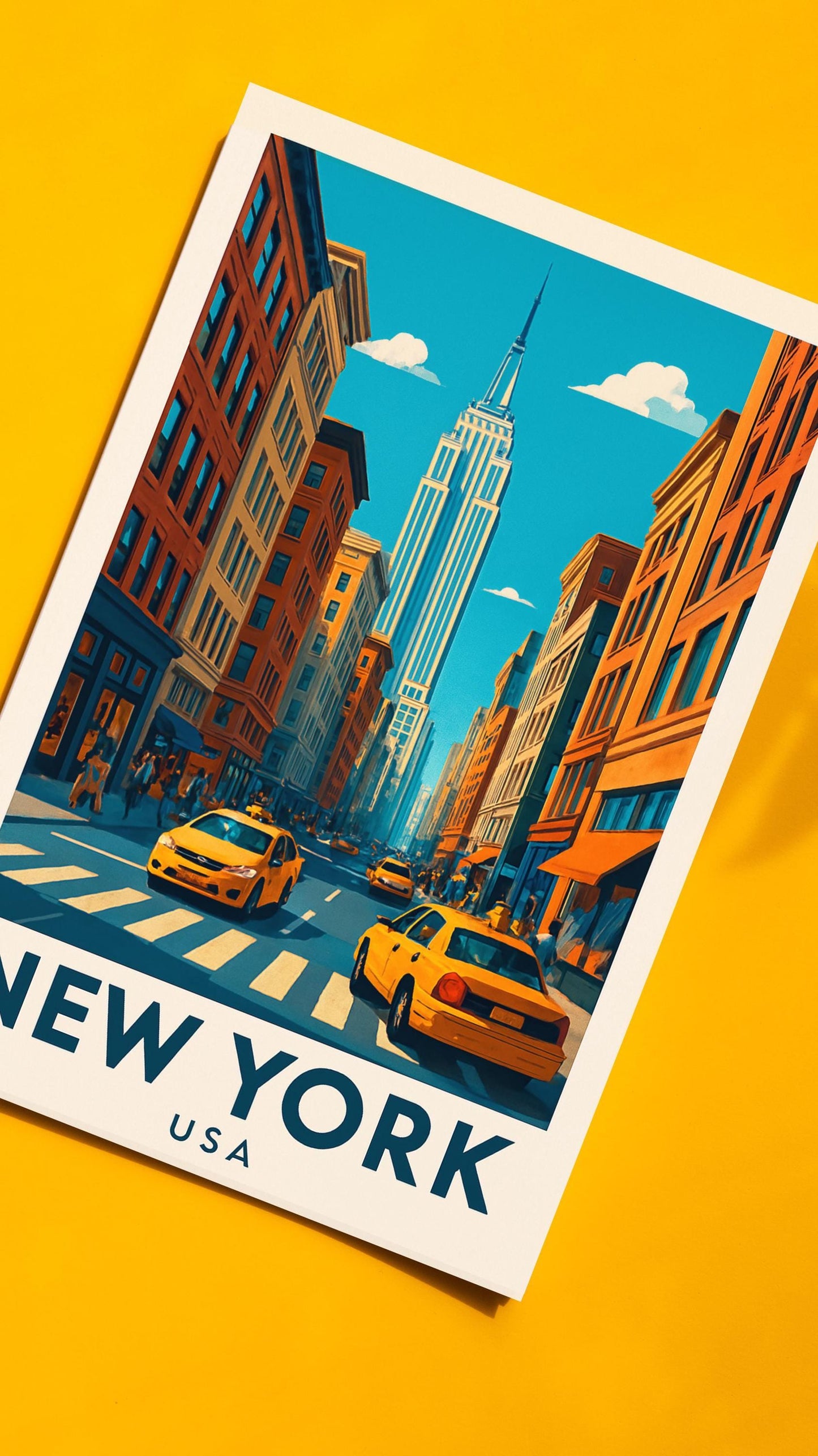 New York Skyline Wall Art, Travel Poster, Empire State Building Print, American City Decor, NYC Travel Wall Art, Birthday Gift, Wedding Gift