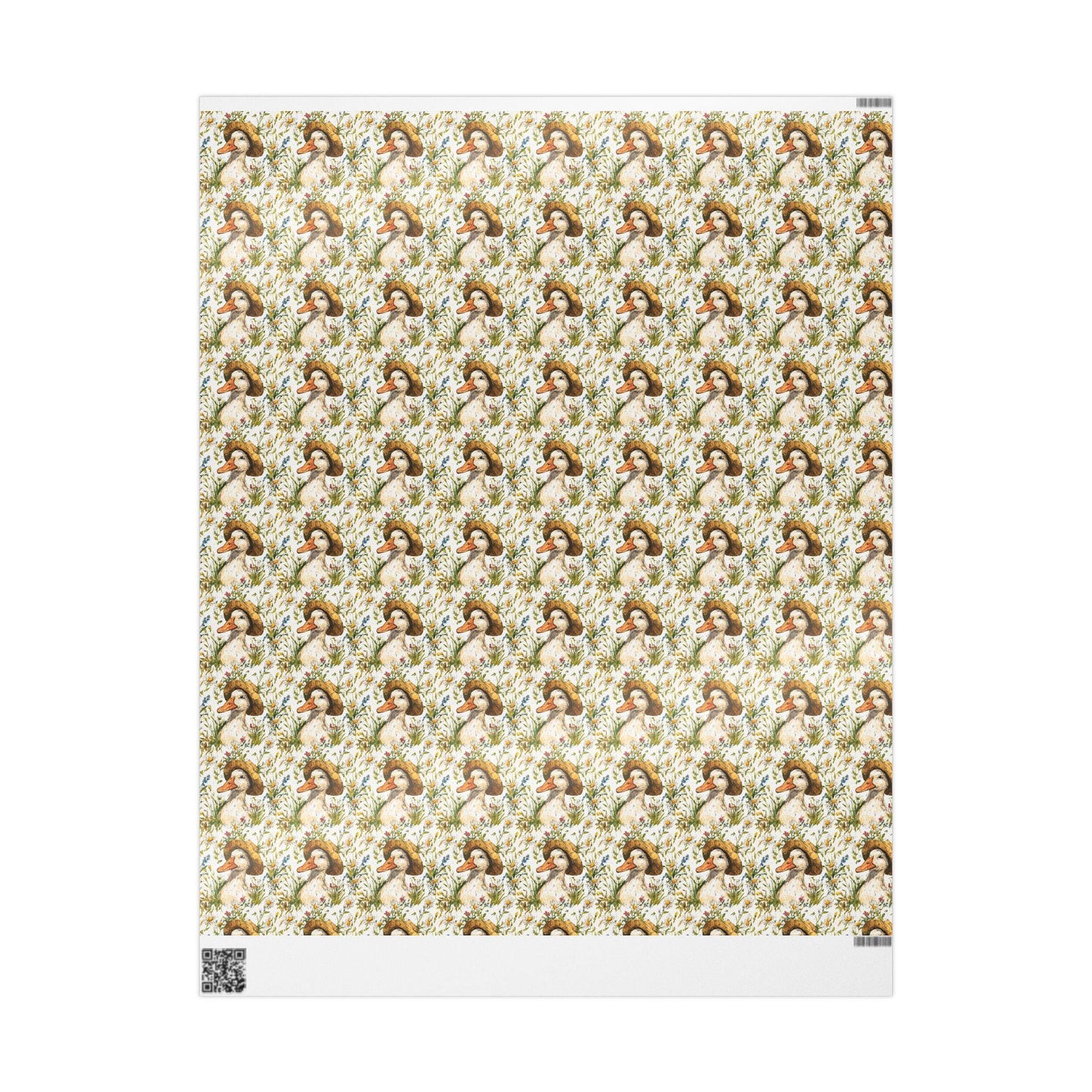 Wildflower and Goose Wrapping Paper for Baby Girl Gifts | Nature Themed Gift Wrap for New Moms and Baby Showers, Plant Moms gift wrap