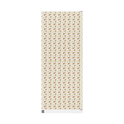 Goose and Wildflower Wrapping Paper for Spring Birthday Gifts | Rustic Farm Animal Gift Wrap for Kids, Gardeners, Plant Moms & Nature Lovers