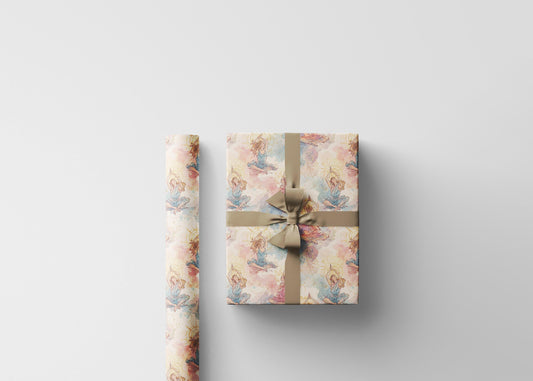 Yoga and Meditation Holiday Gift Wrap Roll with Namaste Symbols, Wrapping Paper for Wellness-Inspired Gifts #21