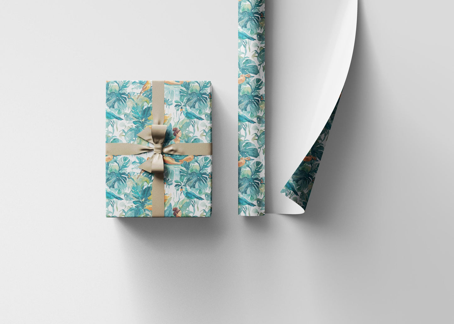 Yoga and Spiritual Wrapping Paper Roll, Meditation Pose Gift Wrap for Zen Teachers and Holiday Celebrations #24