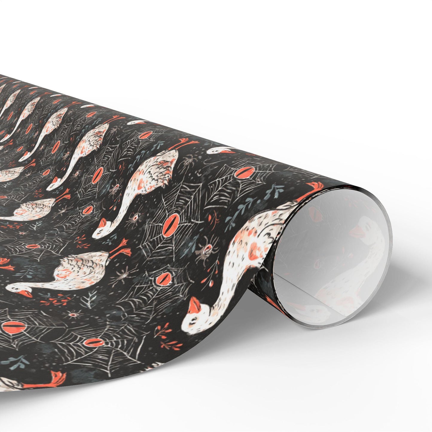 Halloween Goose Gift Wrap for Boo Baskets & Spooky Surprises | Spooky Goose Wrapping Paper for Halloween and October Gifting