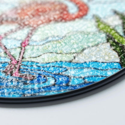 Pink Flamingo Stained Glass Suncatcher Window Decor for Nature Lovers Mothers Day Gift
