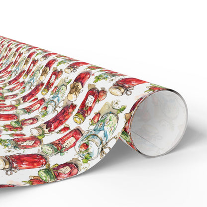 Strawberry Jam Wrapping Paper for Wedding Favors | Farm to Table Inspired Gift Wrap for Guests | Rustic Bridal Shower Decor