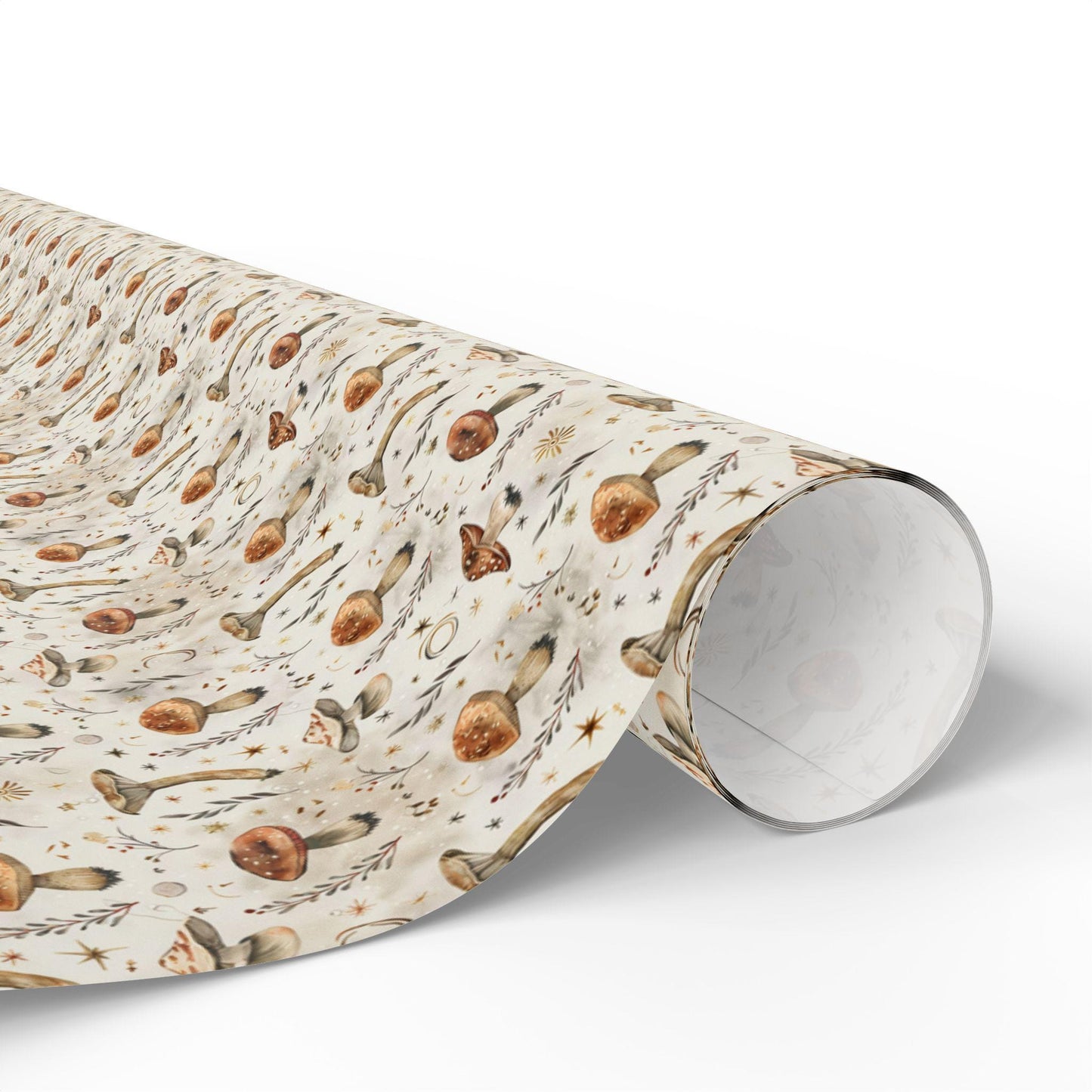 Rustic Mushroom Wrapping Paper Set | Whimsical Forest Fungi Gift Wrap for Nature Inspired Birthdays and Special Occasions