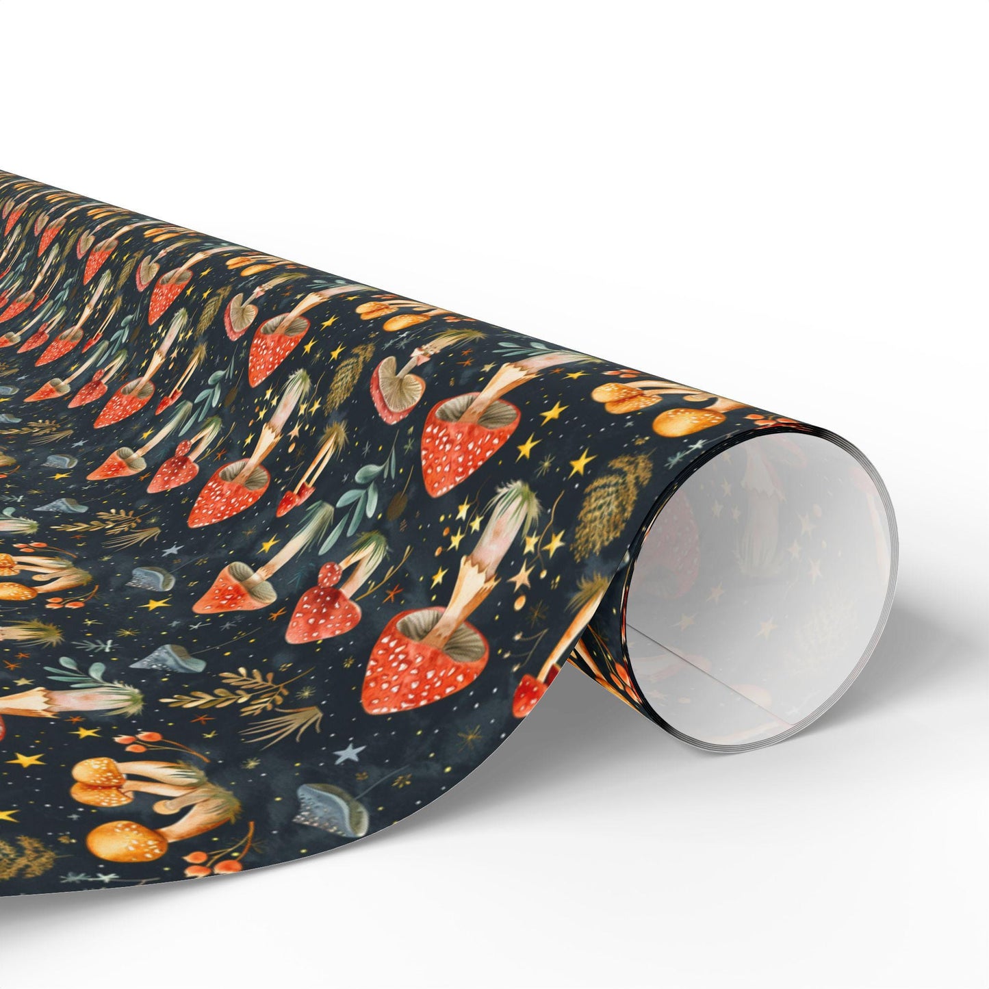 Forest Mushroom Gift Wrapping Paper | Nature Inspired Toadstool Wrap Sheets | Cute Botanical Birthday Packaging for All Occasions