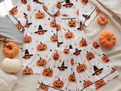 Halloween Pajamas, Halloween Pjs, Pumpkins Halloween Pajamas, Fall Pajamas, Pumpkin Pajamas Set, Spooky Season Pjs, Family Halloween Pyjamas