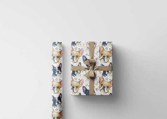 Cute French Bulldog Holiday Gift Wrap Roll, Wrapping Paper for Dog Lovers, Frenchie Moms and Pet Gift Wrapping Ideas #11