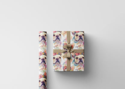 French Bulldog Wrapping Paper Roll with Cute Frenchie Design, Gift Wrap for Dog Mom, Dad, or Pet Lover Birthday and Holiday Gifts #1