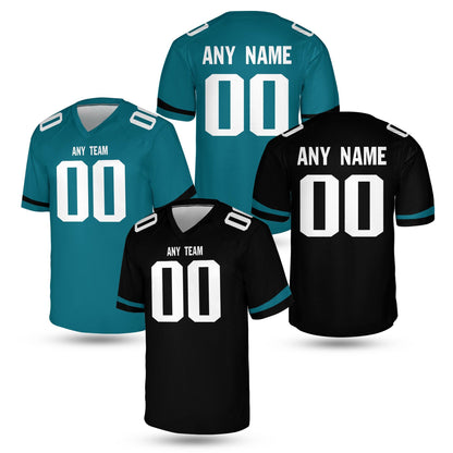 Personalize Duval Teal and Black Football Jersey – Southern Grit Fanwear | Custom Name & Number Jacksonville Shirt | Unisex Game Day Jersey